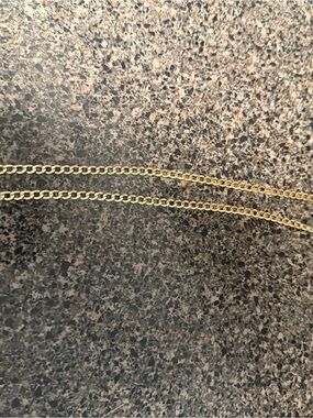 Gold Curb Chain Necklace 14k real gold